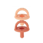 Soother Pacifier 2pcs, Apricot & Terracotta - Itzy Ritzy