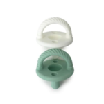 Soother Pacifier 2pcs, White & Green Cables - Itzy Ritzy