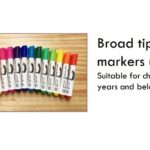 15 pcs, Broad Tip Marker - Colour Me Mats