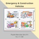Transportation, Emergency & Construction  Vehicles - Colour Me Mats