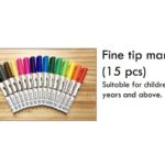15 pcs, Fine Tip Marker - Colour Me Mats