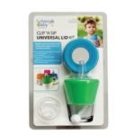 Sippy, Straw and Teat Universal Silicone Stretch Lid Kit, Blue & Green - Cherub Baby