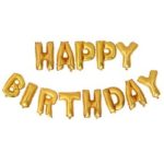 Happy Birthday Gold Foil Balloons