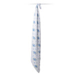 Muslin Swaddle Blanket, Blue Vintage Bouquet - Lulujo - Image 3
