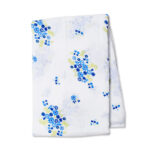 Muslin Swaddle Blanket, Blue Vintage Bouquet - Lulujo - Image 2