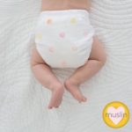 Cotton Muslin  Reusable Diaper Cloth Multi Mini Watercolor Dots Size 4, Pink - Smart Nappy