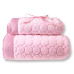 Mommy and Me Blanket Puff Circle, Dark Pink - Swaddle Design