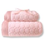 Mommy and Me Blanket Puff Circle, Light Pink - Swaddle Design