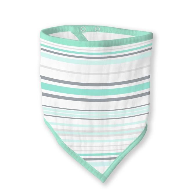 Bandana Bibs, Sea Crystal Stripe - Swaddle Design - Image 1