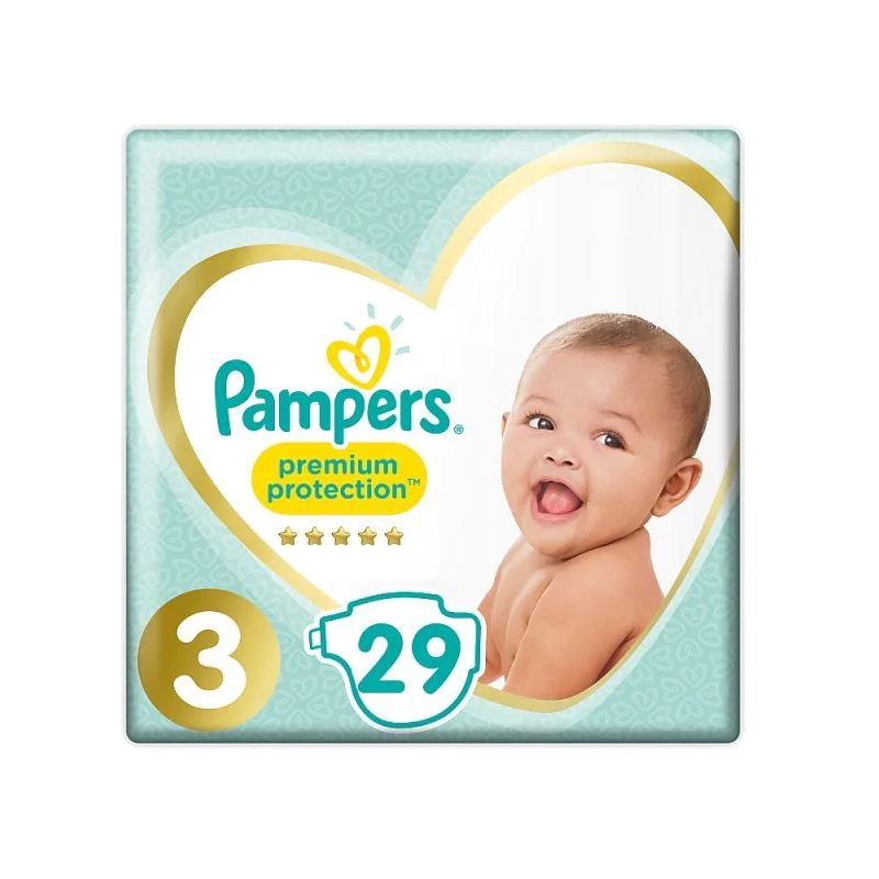 Buy Pampers - Premium Protection Size nappies 6-10kg at Tenlittletoes Qatar