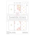 Swaddle Wrap Premium Cotton Set of 3, Heavenly Floral Pink  - Swaddle Design
