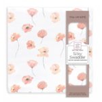 Swaddle Blanket Single In Gift Box, Pink Poppies - Swaddle Design