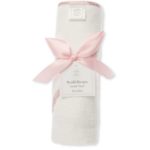 Terry Velour Hooded Towel  Mini Mod Circles Trim, Pastel Pink - Swaddle Design