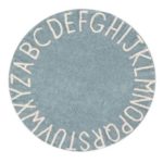 Washable Rug Round ABC Vintage Blue, Natural - Lorena Canal