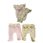 Winged Bodysuit & Footies Pants Pink Lemonade, Small 0-3m - Mama Coco