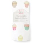 Marquisette Swaddle Blankets, Watercolor Cupcakes - Swaddle Design
