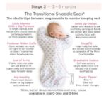 Transitional Swaddle Sack Arms Up 1/2 Length Sleeves & Mitten Cuffs, Classic Polka Dots, Sterling - Swaddle Design - Image 3
