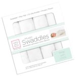 Cotton Muslin Swaddle Blankets, Set of 4, Pure White - Swaddle Design