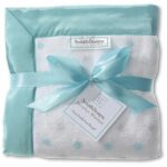 Stroller Blanket, Pastel & Sterling Dots, Turquoise - Swaddle Design