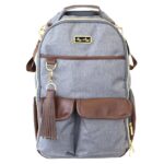 Diaper Bag Backpack Boss, Handsome Heather Grey - Itzy Ritzy
