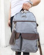 Diaper Bag Backpack Boss, Handsome Heather Grey - Itzy Ritzy - Image 3