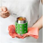 Thermal Dots Food Jar 12oz, Green - LunchBots - Image 4
